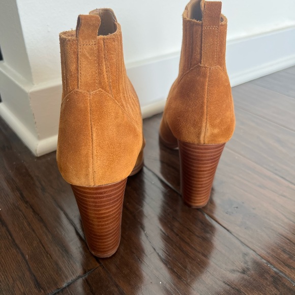 Marc Fisher Alva Tan Suede Booties - 10 - Picture 3 of 5
